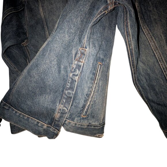 DL1961 Snap Sides Sample Piece One of A Kind Collar Denim Jean Trucker Jacket S - Picture 5 of 10